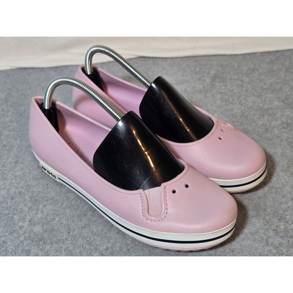 Crocs Crocband Prima Ballerina Ballet Flats  Comfort Shoes Women's Sz 10 Pink